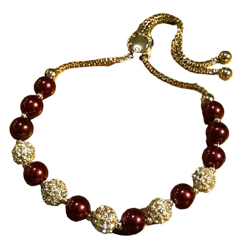 NWT Charter club gold tone bead slider bracelet